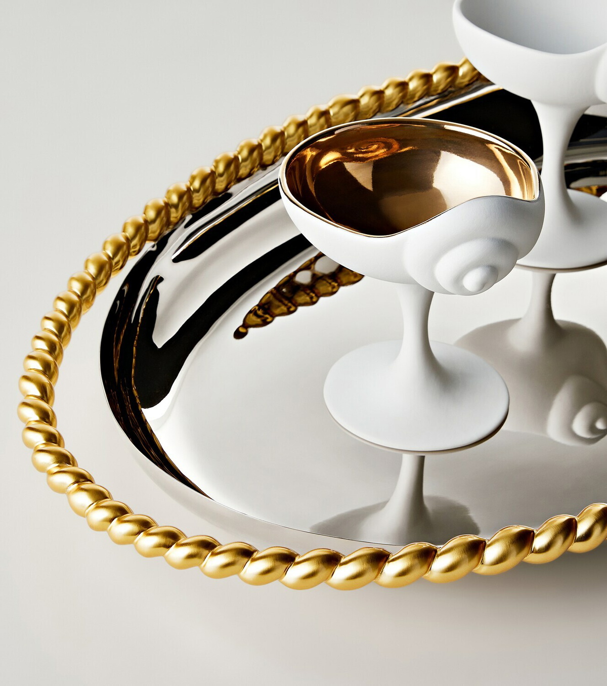 L'Objet x Jessica McCormack Large stainless steel platter