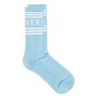 Versace Men's Logo Socks in Blue