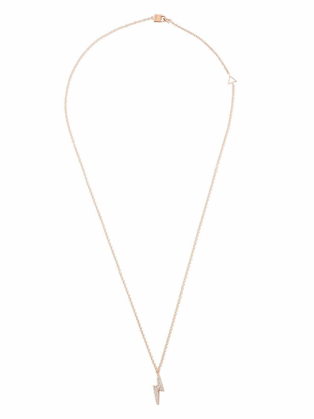 MARIA TASH 18K Rose Gold Diamond Lightning Pendant Necklace