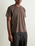 mfpen - New Garment-Dyed Brushed Organic Cotton-Jersey T-Shirt - Brown