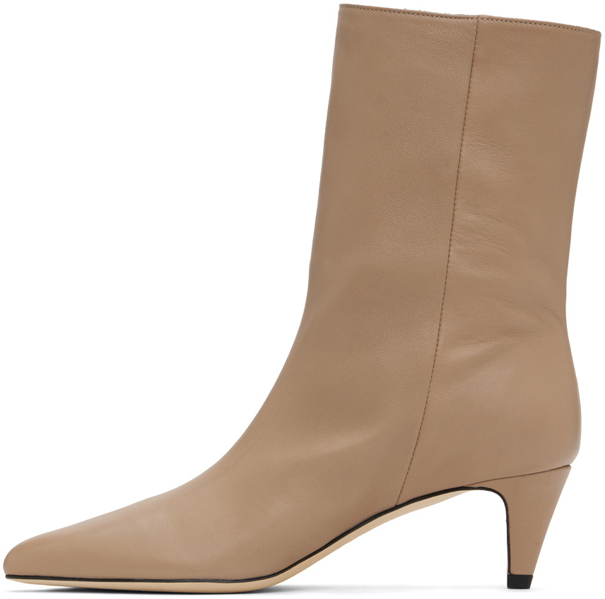 BY FAR Taupe Lysander Boots