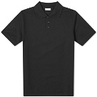 Saint Laurent Men's YSL Logo Polo Shirt in Black