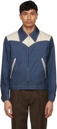 Second/Layer Blue & Beige Perkins Jacket