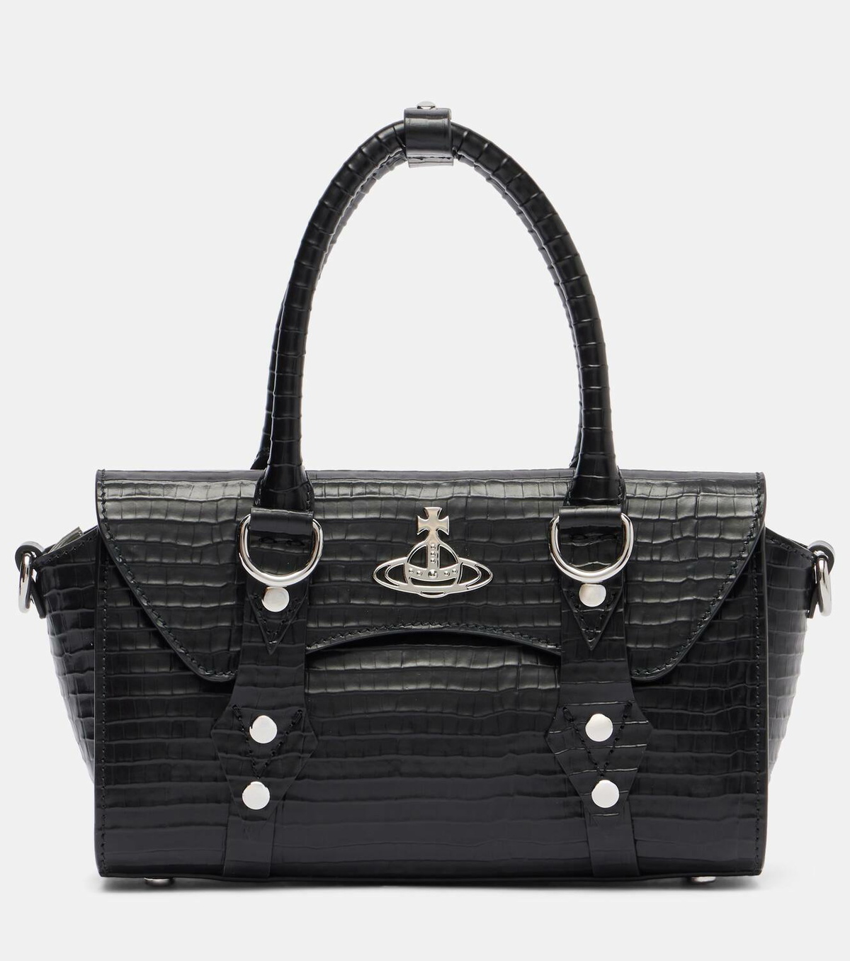 Vivienne Westwood Bettina Mini croc-effect leather tote bag