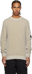 C.P. Company Beige Knit Fleece Sweater