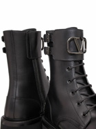 VALENTINO GARAVANI - Vlogo Singature Leather Combat Boots
