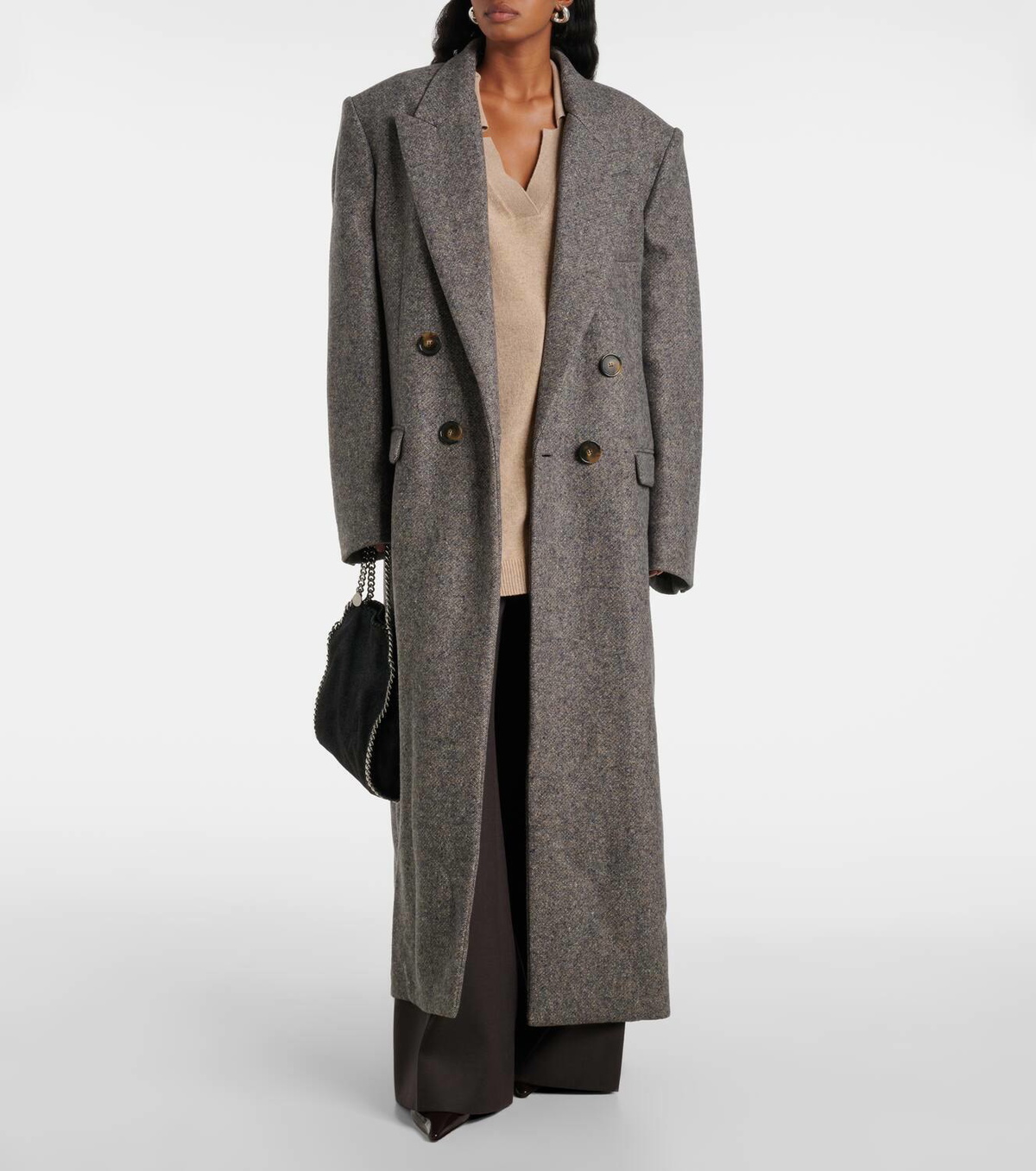 Stella McCartney Double-breasted wool and silk-blend coat Stella