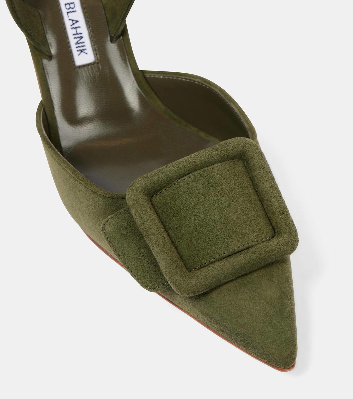 Manolo Blahnik Maysli suede slingback pumps