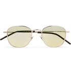 SAINT LAURENT - Round-Frame Silver-Tone Sunglasses - Silver