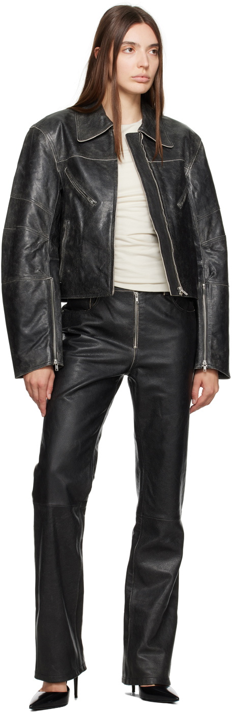 Helmut Lang zip-up Leather Jacket | Black | FARFETCH