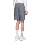 Thom Browne Navy Striped Cargo Shorts