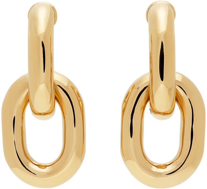 Photo: Rabanne Gold XL Link Double Hoop Earrings