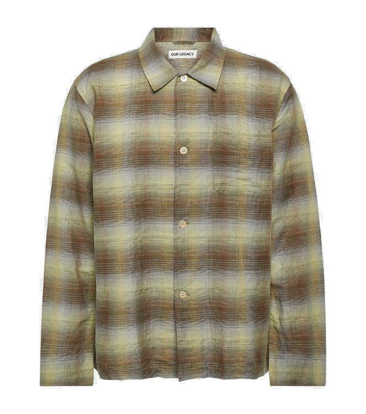 Photo: Our Legacy Box checked linen and cotton shirt