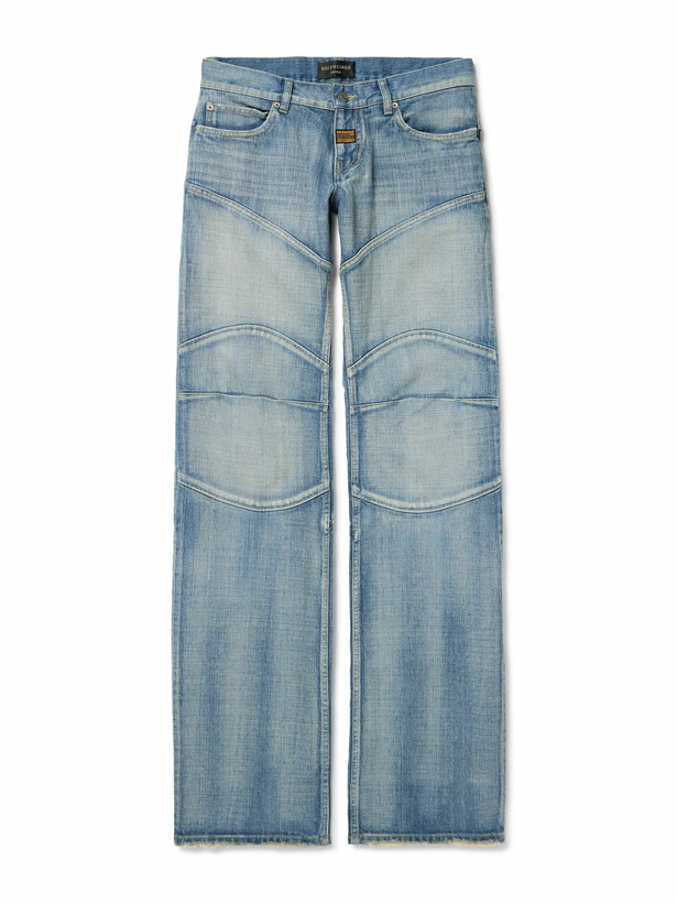 Photo: Balenciaga - Straight-Leg Panelled Jeans - Blue