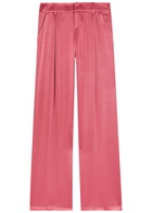 Alice + Olivia Eric Wide-leg Satin Trousers Pink