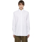 Brioni White Pique Long Sleeve Shirt