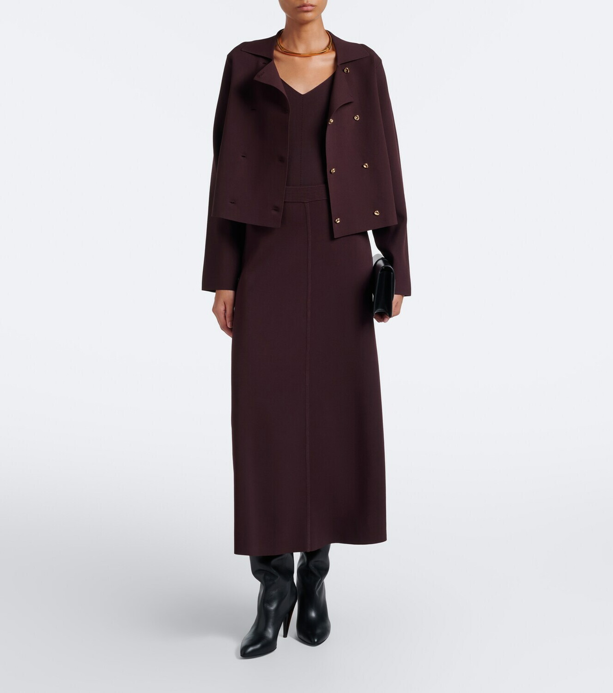 Joseph Helius jersey midi skirt
