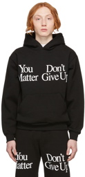 Praying SSENSE Exclusive Black Don't Give Up Hoodie