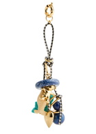 Timeless Pearly Charm-embellished 24kt Gold-plated Keyring - Multicoloured - One Size