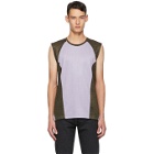 Martin Asbjorn Purple and Black Brent Muscle Tank Top