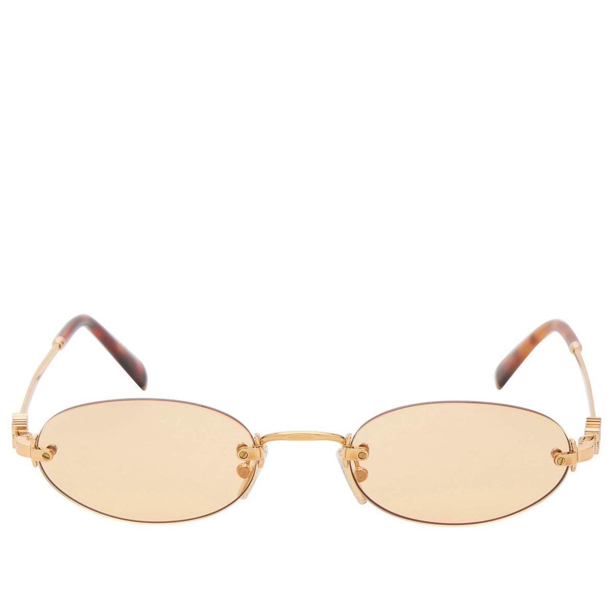 Miu Miu Eyewear A54S Sunglasses in Brass/Orange 