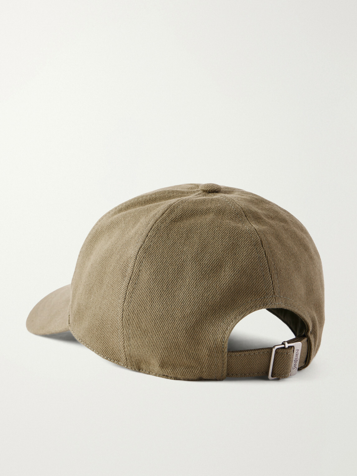 SAINT LAURENT - Logo-Debossed Cotton-Twill Baseball Cap - Green