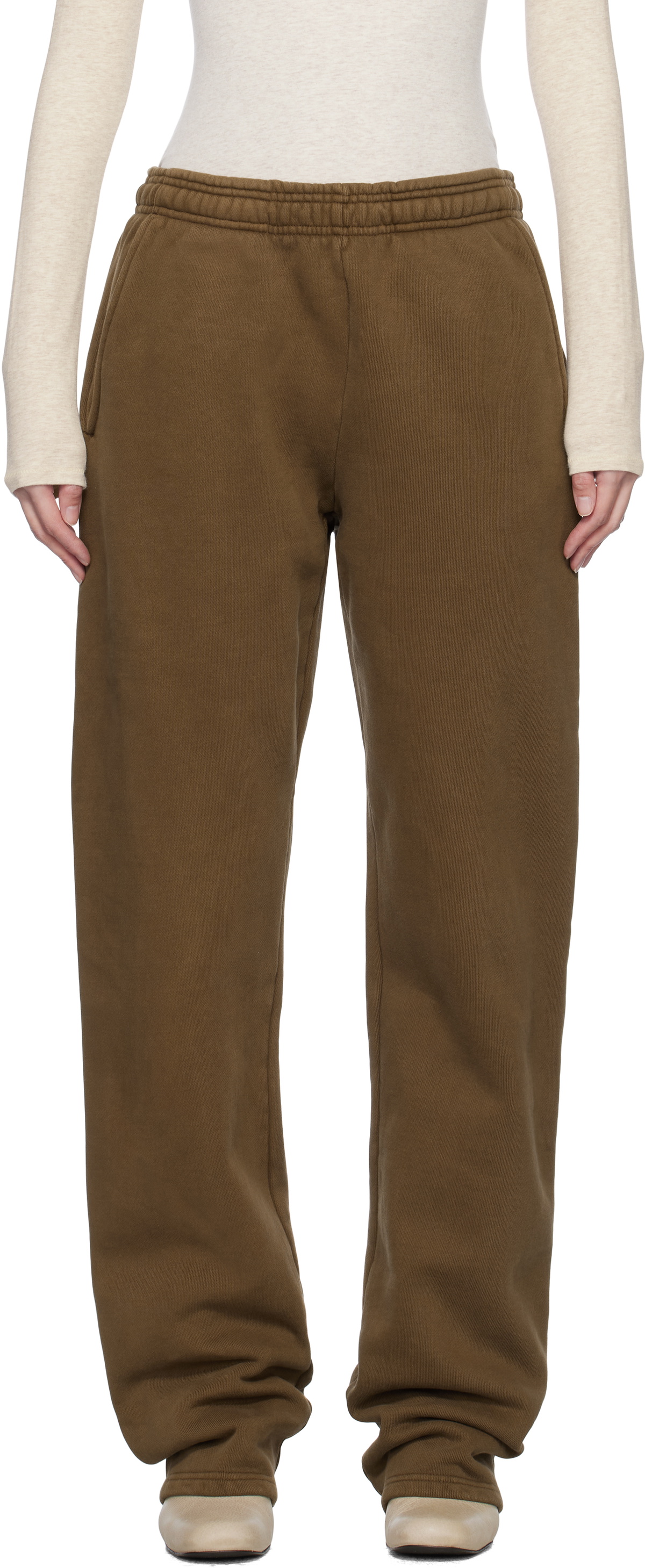 Entire Studios Brown Straight-Leg Sweatpants