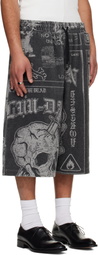 LU'U DAN Gray BBall Shorts