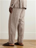 Barena - Canasta Tapered Linen Trousers - Neutrals