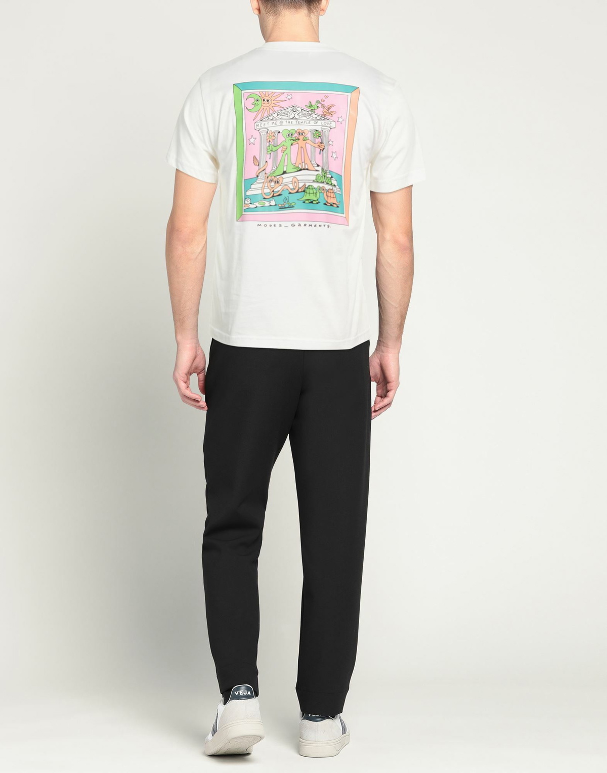Modes Garments Mens T-shirt in White