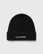 And Wander Shetland Wool Knit Cap Black Beanies