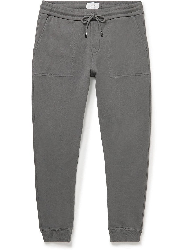 Photo: Mr P. - Slim-Fit Tapered Organic Cotton-Jersey Sweatpants - Gray