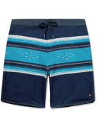 Outerknown - Tasty Scallop Long-Length Striped Recycled Swim Shorts - Blue