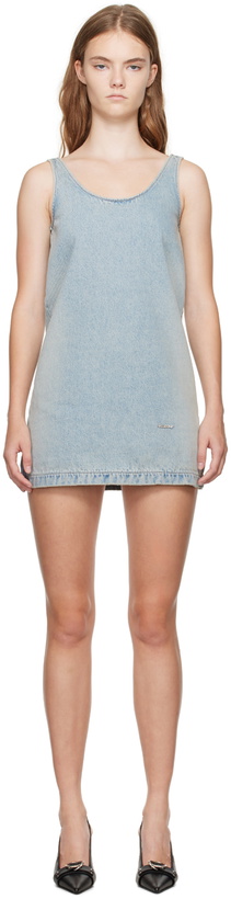 Photo: We11done Blue Faded Denim Minidress