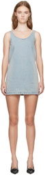 We11done Blue Faded Denim Minidress