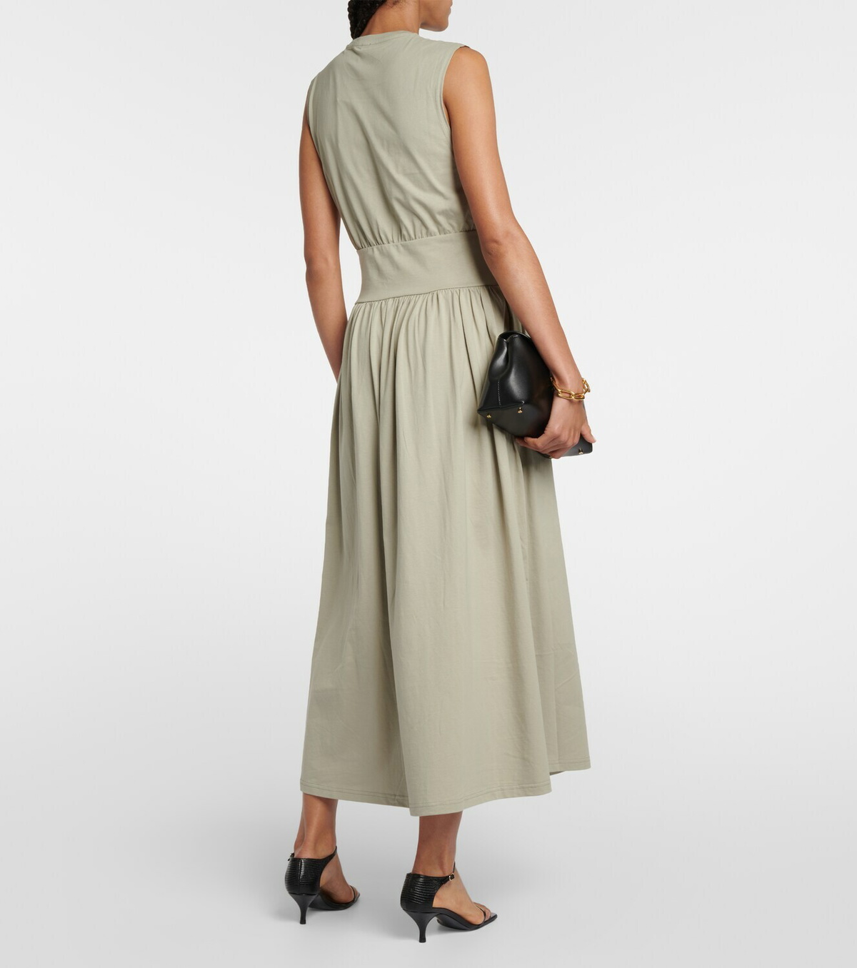 toteme cotton midi dress TOTEME - Striped tunic dress ecru/blossom - 36