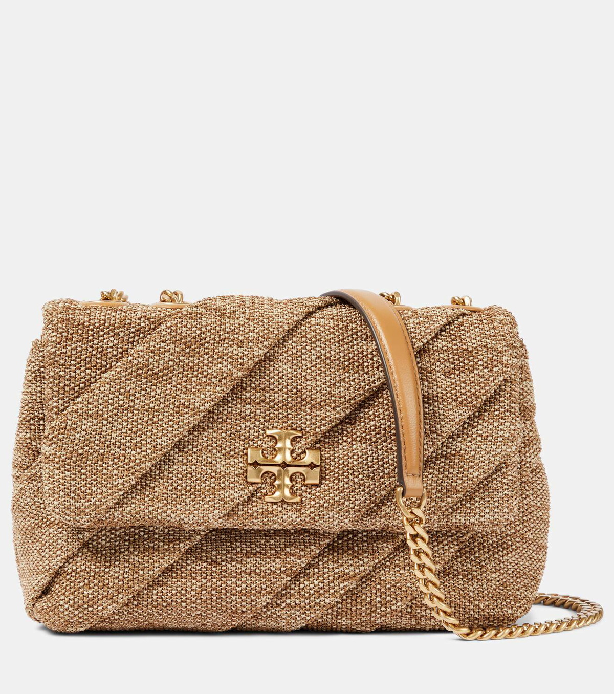 Tory Burch Kira Small raffia shoulder bag