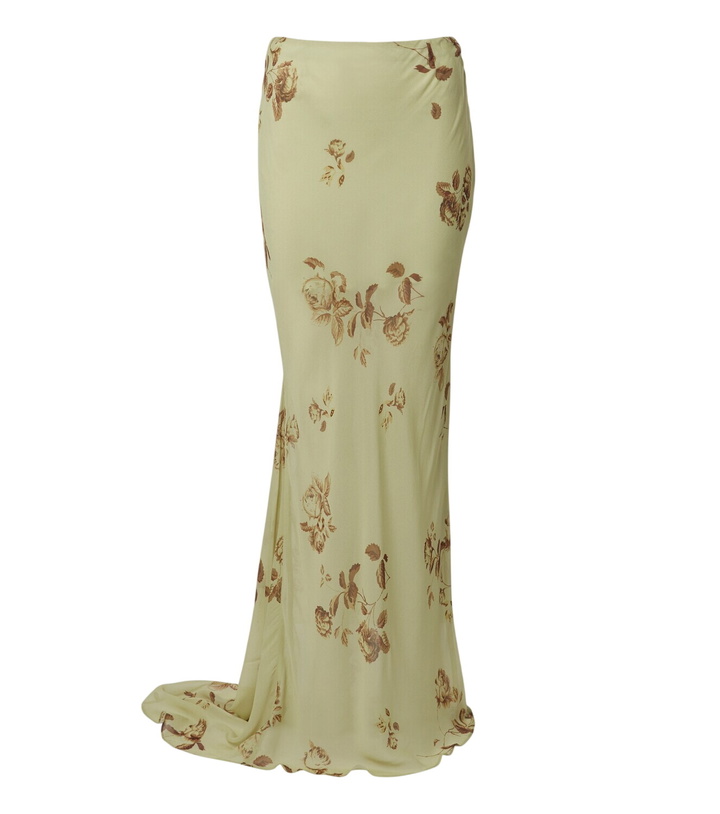Photo: De La Vali Diosa floral georgette maxi skirt