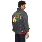 Gucci Black Logo Patch Denim Jacket