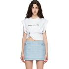 Marc Jacobs White Pop J Marc Logo Drape Seam T-shirt
