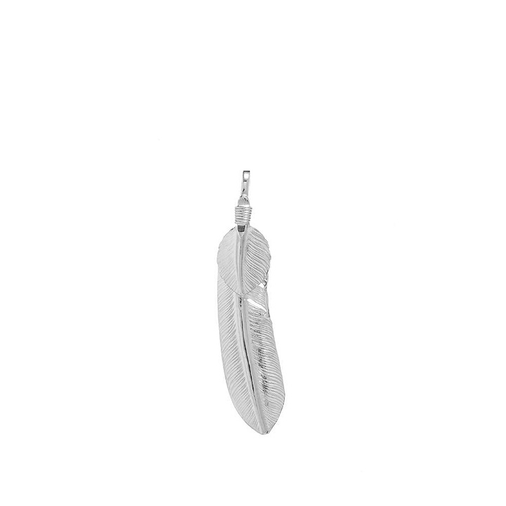 Photo: First Arrows Medium Right Sided Feather with Heart feather Pendant