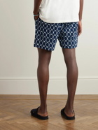 Orlebar Brown - Trevone Straight-Leg Cotton-Blend Terry-Jacquard Drawstring Shorts - Blue