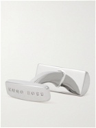 HUGO BOSS - Logo-Engraved Silver-Tone Cufflinks