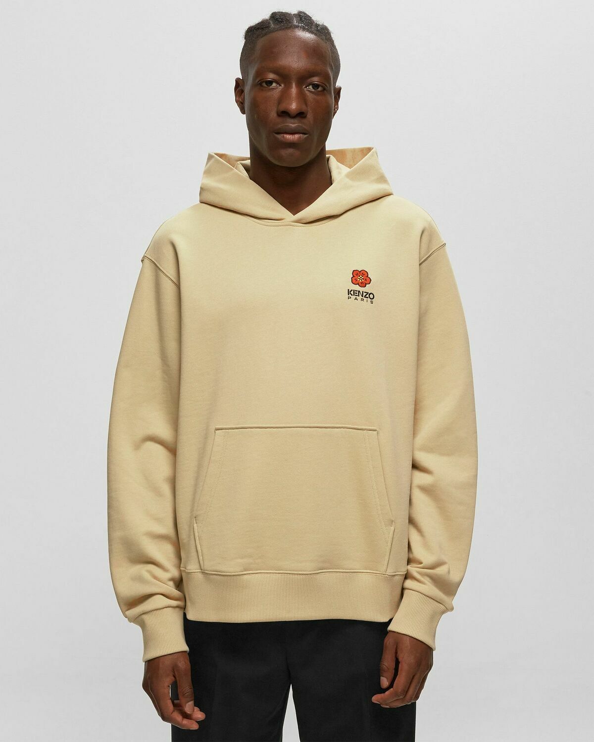 Kenzo Boke Flower Crest Classic Hoodie Beige Hoodies Kenzo