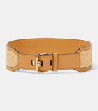Etro Leather-trimmed canvas belt