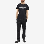 Balmain Men's Classic Fit Foil T-Shirt in Black/Silver