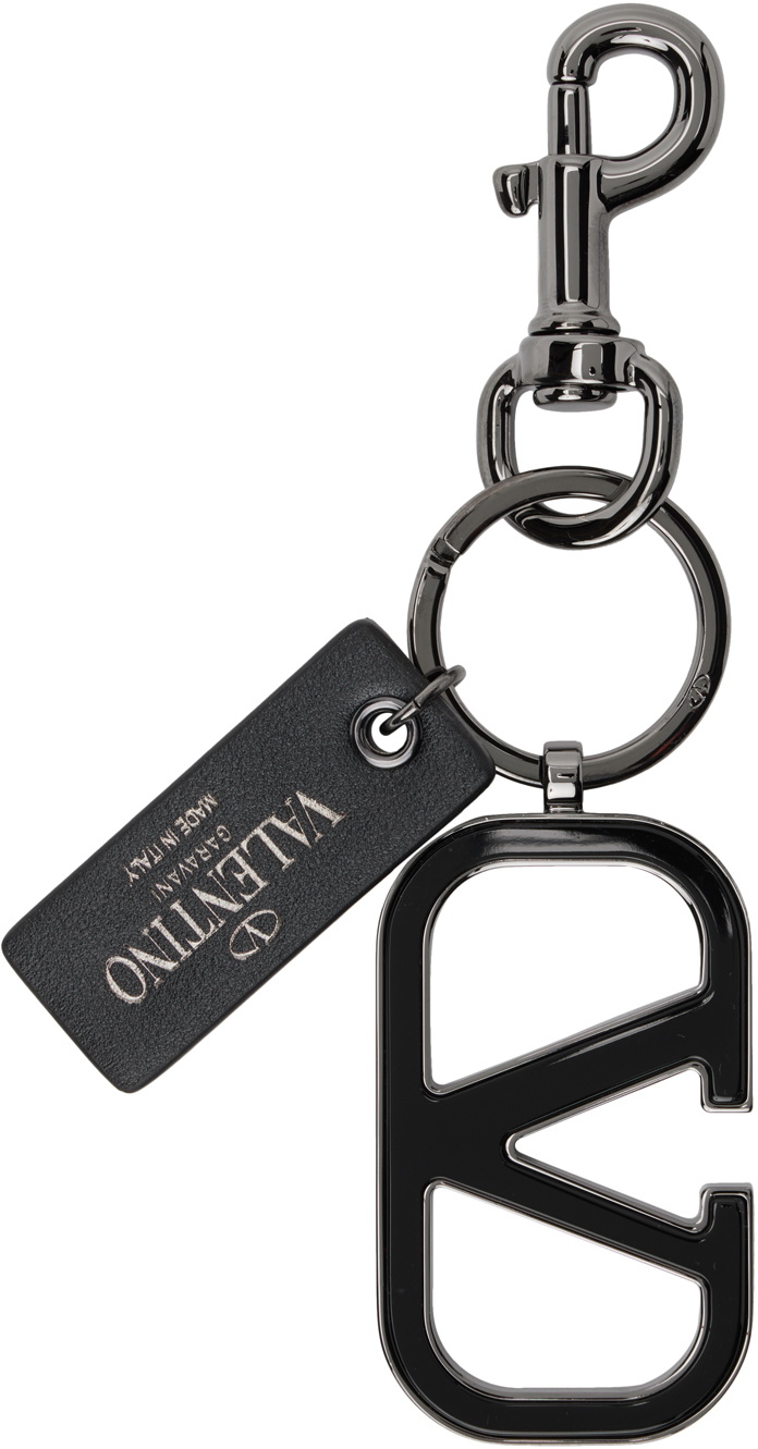 【関税＆送料込み】Valentino Garavani Keyrings Vlogo Signature Keychain for Man in Black | Valentino US