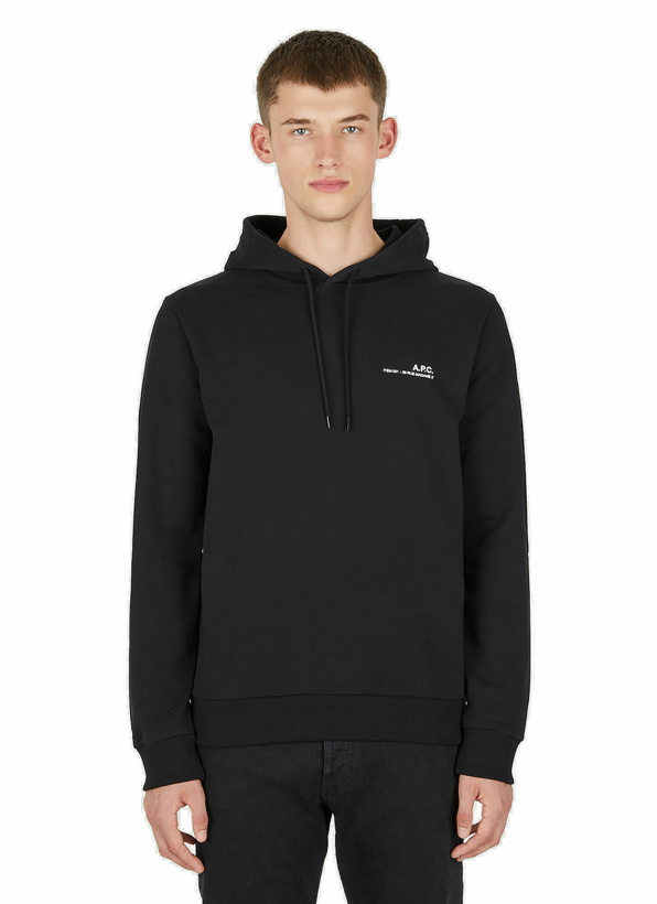 Photo: Item Logo Print Hooded Sweatshirt in Black