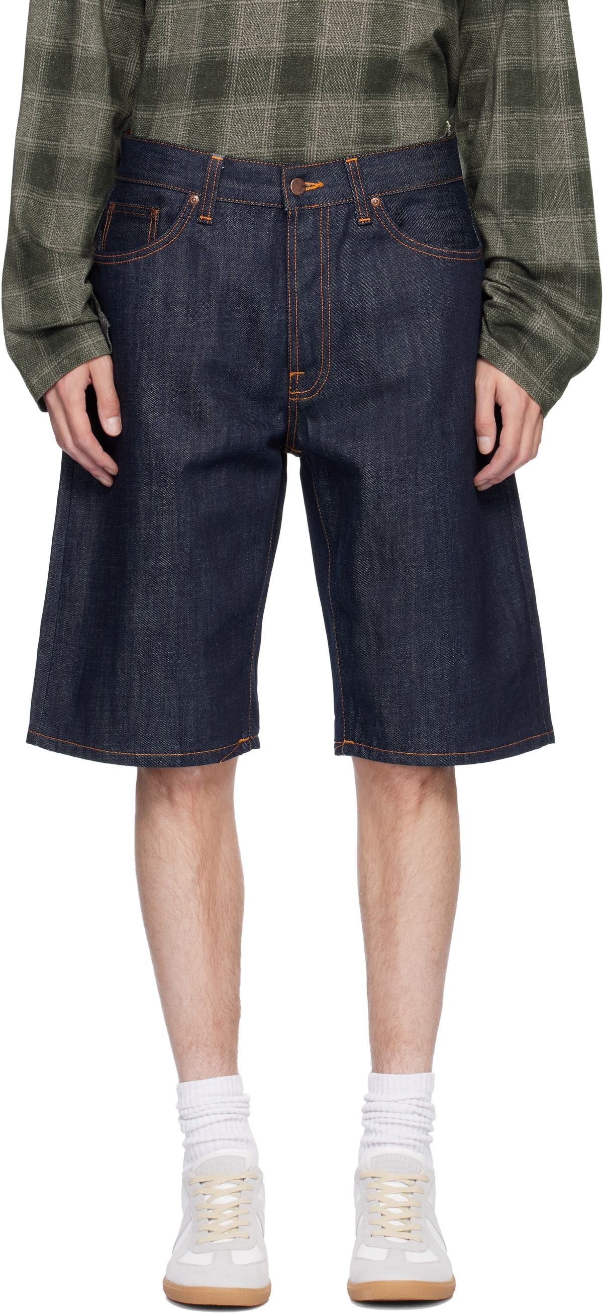 Nudie Jeans Navy Zeb Denim Shorts