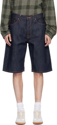 Nudie Jeans Navy Zeb Denim Shorts